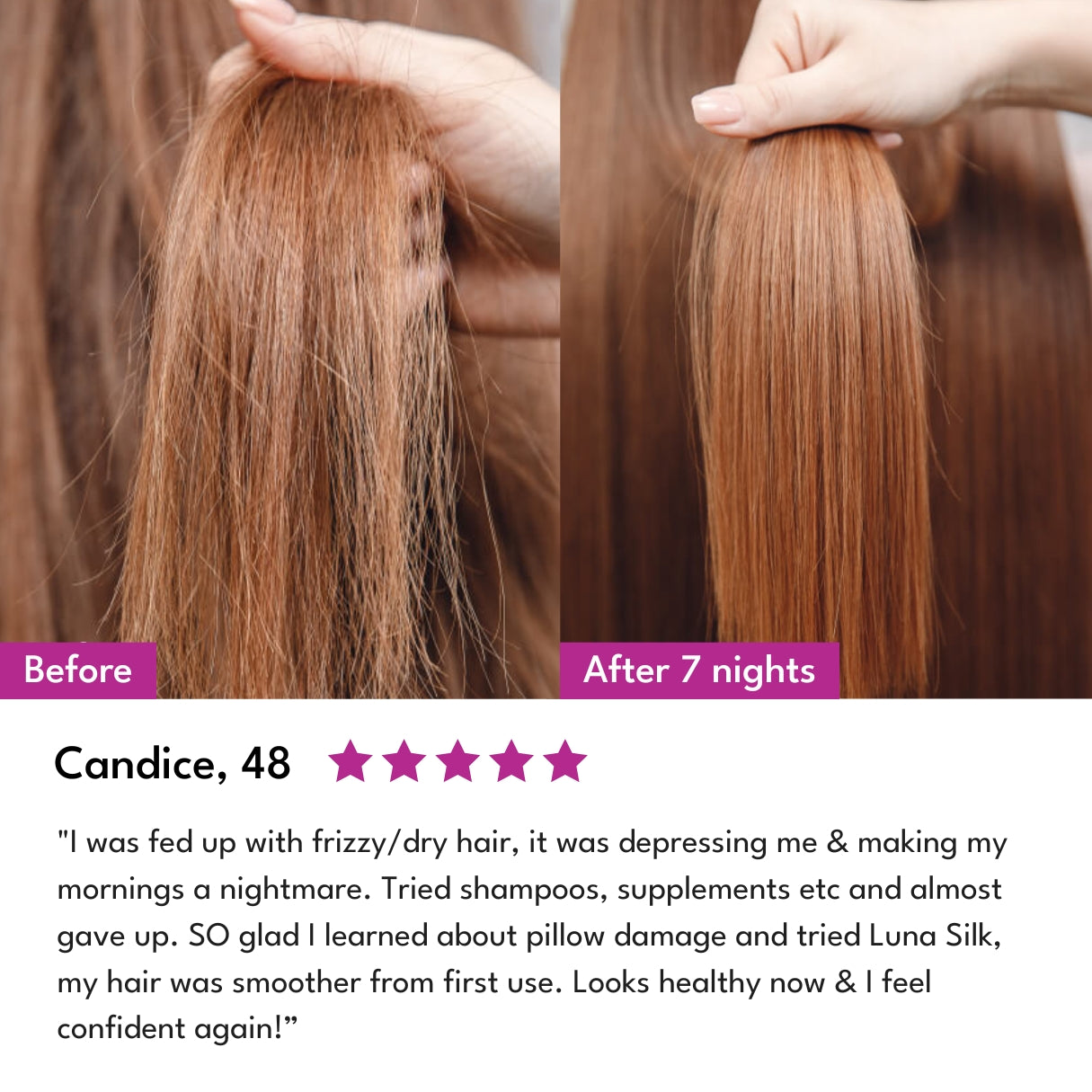 Luna Silk™ Long Lasting Bamboo Silk Pillowcase